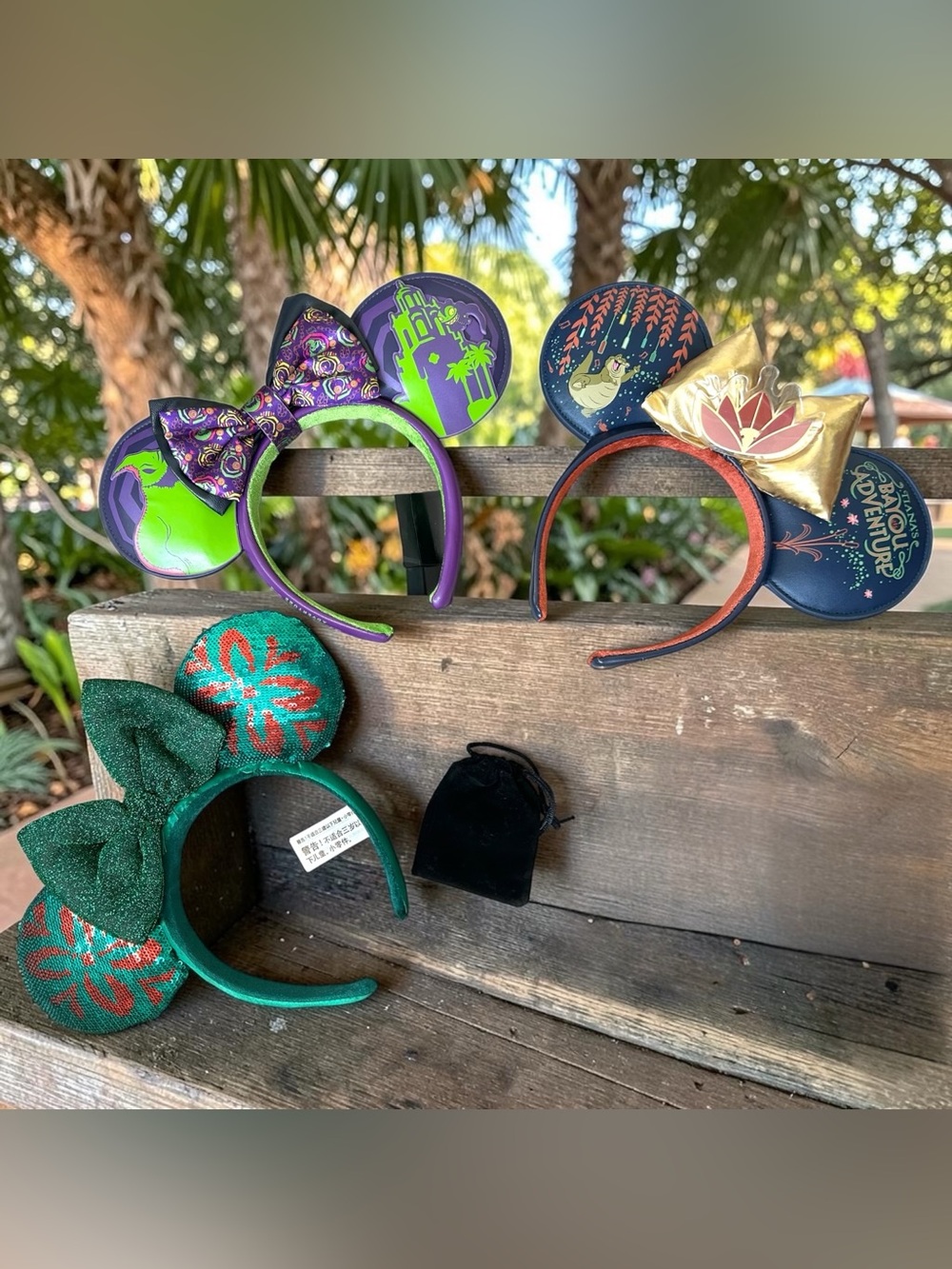 Disney Mickey Ears Lot Aulani Christmas, Tiana’s Bayou Adventure Halloween